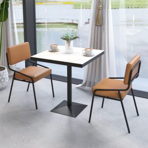 Bàn ghế Bắc Âu sang trọng phiến đá Bàn ăn ghế tiếp khách văn phòng đàm phán Bàn vuông quán trà sữa quán cà phê một Bàn hai ghế