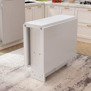 Bàn ghế Các nhà sản xuất bán buôn Bàn ăn gỗ rắn nhà phòng nhỏ đa chức năng Bàn ăn hình chữ nhật có thể thu vào di động hiện đại - Hình 4