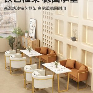 Bàn ghế Cafe Bàn ghế Internet nhà hàng nổi tiếng cửa hàng tráng miệng giải trí quầy bar Bàn quầy bar quán trà sữa ghế sofa gian hàng - Hình 4
