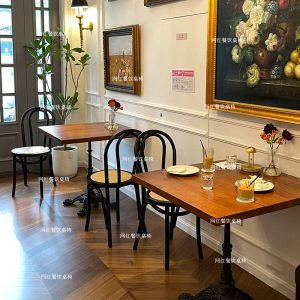 Bàn ghế Cafe quán bar phong cách trung quốc nhà hàng phương tây Bàn vuông tròn Bàn ăn khách sạn giường và bữa sáng quán trà sữa Bàn ghế - Hình 2