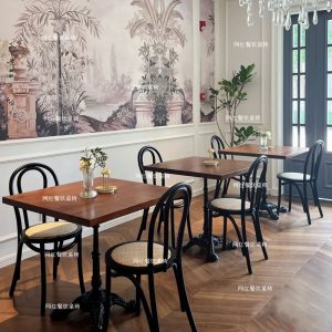 Bàn ghế Cafe quán bar phong cách trung quốc nhà hàng phương tây Bàn vuông tròn Bàn ăn khách sạn giường và bữa sáng quán trà sữa Bàn ghế