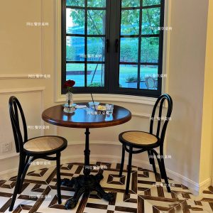 Bàn ghế Cafe quán bar phong cách trung quốc nhà hàng phương tây Bàn vuông tròn Bàn ăn khách sạn giường và bữa sáng quán trà sữa Bàn ghế - Hình 4
