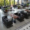 Bàn ghế cafe thanh trong trẻo quầy bar Bàn ăn nhà hàng phong cách công nghiệp ghế sắt rèn sofa