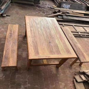 Bàn ghế Cây du già Bàn dài Bàn vuông dân gian nhà hàng phong bảng điều khiển cửa nhà hàng Bàn ghế nhà hàng Bàn cà phê Bàn trà Bàn trà - Hình 2