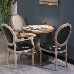 Bàn ghế Châu Âu Cũ Bàn Cà Phê Gỗ Chắc Chắn Bàn Tròn Nhỏ Bàn Vuông Nước Mỹ Bàn Ăn Khách Sạn Cafe Bàn Ghế - Hình 3