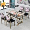 Bàn ghế Chủ đề nhà hàng phương tây Bàn thức ăn nhanh thương mại phong cách công nghiệp phục vụ thịt nướng nhà hàng đồ ăn nhanh Bàn ghế trà sữa
