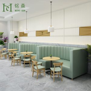 Bàn ghế Chủ đề nhà hàng phương tây quán trà sữa quán cà phê cửa hàng bánh hamburger thanh bán nguyệt hình chữ U Bàn ghế sofa - Hình 2