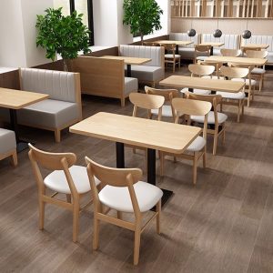 Bàn ghế Chủ đề Nhà hàng Quán cà phê giải trí Ghế Sofa Chuỗi cửa hàng Lẩu Cửa hàng món tráng miệng Cửa hàng trà sữa Bàn ghế gỗ nguyên khối - Hình 2