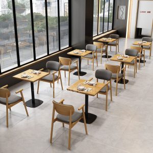 Bàn ghế Chủ Đề Nhà Hàng Quán Cà Phê Gỗ Chắc Chắn Ghế Sofa Quán Ăn Nhà Hàng Quán Tráng Miệng Quán Trà Sữa Nhà Hàng Bàn Ghế - Hình 3