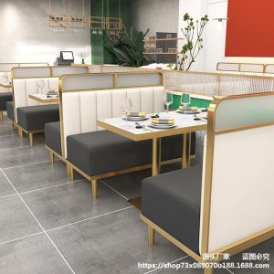 Bàn ghế Chủ đề sang trọng nhẹ nhàng nhà hàng phương tây quán cà phê ghế sofa thương mại đơn giản phong cách Hồng Kông nhà hàng trà Bàn ghế - Hình 3