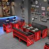 Bàn ghế Công nghiệp gió boong quầy bar trong suốt quầy bar sắt rèn ghế sofa cà phê cửa hàng thịt nướng nhà hàng thương mại Bàn ghế ăn