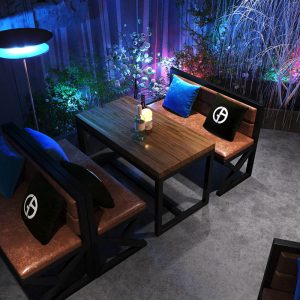 Bàn ghế Công Nghiệp Gió Nhà Hàng Ghế Sofa Thịt Nướng Thương Mại Bàn Ăn Cafe Thanh Nhạc Thanh Bàn Ghế - Hình 2