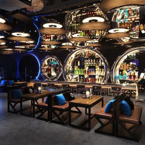 Bàn ghế Công Nghiệp Gió Nhà Hàng Ghế Sofa Thịt Nướng Thương Mại Bàn Ăn Cafe Thanh Nhạc Thanh Bàn Ghế - Hình 3