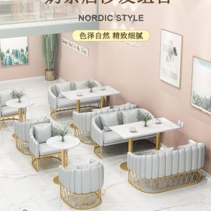 Bàn ghế Cửa hàng trà sữa Bàn ghế Cửa hàng món tráng miệng Quán cà phê Thanh Qing Bar Tiệm bánh Cửa hàng đồ uống lạnh Nhà hàng phương Tây Ghế sofa