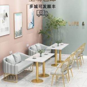 Bàn ghế Cửa hàng trà sữa Bàn ghế Cửa hàng món tráng miệng Quán cà phê Thanh Qing Bar Tiệm bánh Cửa hàng đồ uống lạnh Nhà hàng phương Tây Ghế sofa - Hình 4