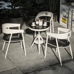 Bàn ghế Cửa hàng trà sữa Net Red Bàn ghế Phong cách công nghiệp Món tráng miệng Burger Snack Bar Cafe Ghế sắt Nội thất ăn uống