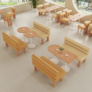 Bàn ghế cửa hàng trà sữa quán cà phê ghế sofa bánh tráng miệng nướng khu vực nghỉ ngơi đàm phán Bàn ghế tiếp tân - Hình 4