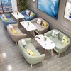 Bàn ghế Cửa hàng tráng miệng quán cà phê cửa hàng trà sữa sofa cơ sở đào tạo studio ảnh quần áo khu vực nghỉ ngơi thanh cuốn sách giải trí chỗ ngồi Bàn ghế