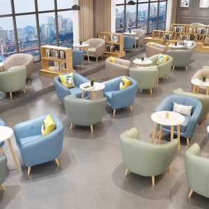 Bàn ghế Cửa hàng tráng miệng quán cà phê cửa hàng trà sữa sofa cơ sở đào tạo studio ảnh quần áo khu vực nghỉ ngơi thanh cuốn sách giải trí chỗ ngồi Bàn ghế - Hình 4