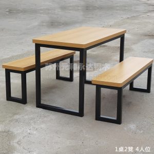 Bàn ghế Cung cấp nhà hàng căng tin Bàn ăn dài và ghế cho bốn nhà sản xuất Bàn ăn dài và ghế quán cà phê đơn giản