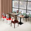 Bàn ghế Cung cấp nội thất phong cách cổ điển Mỹ cá tính quán trà sữa Bàn ăn bằng sắt rèn nhà hàng tây khách sạn Bàn ghế gỗ