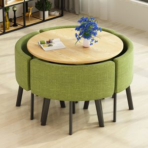 Bàn ghế đàm phán Bắc Âu giải trí đơn giản tiếp tân văn phòng Bàn ghế cà phê Bàn tròn nhỏ Bàn đàm phán Bàn ăn