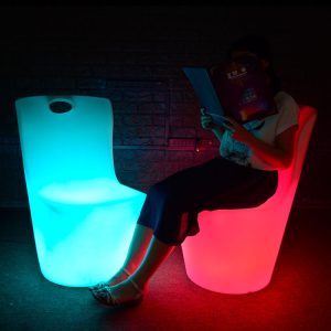 Bàn ghế Đèn LED dạ quang quay đồ nội thất dạ quang Bàn ăn Bàn ăn nhiều màu sắc Bàn KTV thanh sạc dạ quang Bàn chống thấm nước - Hình 3