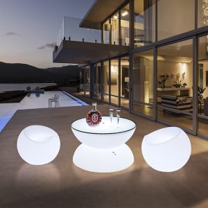 Bàn ghế Đèn LED dạ quang táo phân giải trí sáng tạo thanh phân sân ban công Bàn cà phê phân KTV thanh Bàn ghế - Hình 2