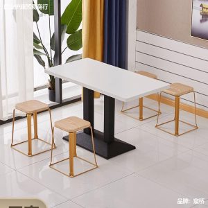 Bàn ghế Đơn giản hiện đại ghế trang điểm sắt rèn Bàn ăn và ghế ủy thác lớp bữa ăn viện dưỡng lão đào tạo công viên nghệ thuật lão hóa rỗng - Hình 4