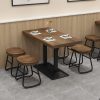 Bàn ghế Đơn Giản Hiện Đại Gỗ Chắc Chắn Bàn Ăn Trà Sữa Quán Cà Phê Một Chân Bàn Vuông Nhỏ Cafe Ghế Ăn