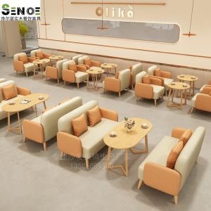 Bàn ghế Đơn vị uy tín món tráng miệng cửa hàng trà sữa đàm phán cát sàn bán hàng quán cà phê cuốn sách thanh giải trí ghế gỗ rắn Bàn ăn và ghế - Hình 3