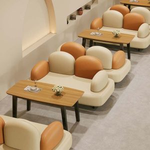 Bàn ghế Đơn vị uy tín món tráng miệng cửa hàng trà sữa đàm phán sofa cửa hàng đồ uống lạnh quán cà phê khu vực nghỉ ngơi giải trí ghế Bàn ăn và ghế - Hình 2