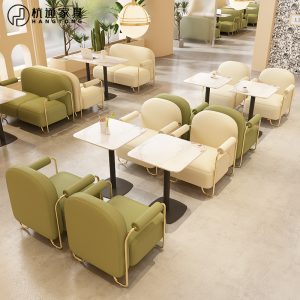 Bàn ghế Đơn vị uy tín phong cách kem quán cà phê quán trà sữa giải trí sofa cửa hàng tráng miệng bánh bánh Bàn ghế đàm phán
