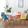 Bàn ghế Eames lưng ghế hoa tulip ghế ăn hiện đại nhà ghế nhựa Bàn ghế văn phòng đàm phán ghế xuyên biên giới