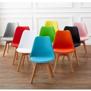 Bàn ghế Eames lưng ghế hoa tulip ghế ăn hiện đại nhà ghế nhựa Bàn ghế văn phòng đàm phán ghế xuyên biên giới - Hình 3