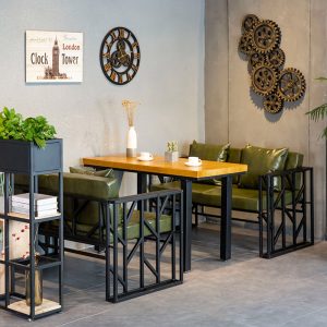 Bàn ghế gác xép phong cách công nghiệp thanh nhà hàng phương tây sắt rèn đôi cafe trà sữa cửa hàng ghế sofa Bàn ghế - Hình 3