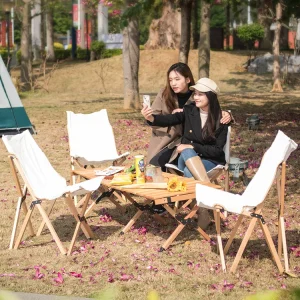 Bàn ghế gấp di động đơn giản ngoài trời sân quán trà sữa cafe cắm trại ngoài trời dã ngoại - Gấp bàn ghế giải trí - Hình 2