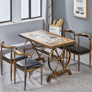 Bàn ghế Ghế ăn ghế sừng sắt gia đình Bàn ghế ăn đơn giản nhà hàng cà phê trà sữa tráng miệng Bàn ghế nhà hàng khách sạn