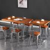 Bàn ghế Ghế ăn kiểu Mỹ LOFT gỗ đặc Bàn ghế ăn cafe nhà hàng quầy bar Bàn ghế sắt gió công nghiệp