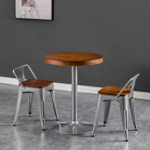 Bàn ghế Ghế ăn kiểu Mỹ LOFT gỗ đặc Bàn ghế ăn cafe nhà hàng quầy bar Bàn ghế sắt gió công nghiệp - Hình 2