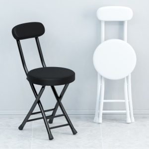 Bàn ghế Ghế nhỏ ghế gấp ghế phân nhà ghế Bàn ăn phân cao ngựa vành đai băng ghế tựa lưng đơn giản và di động - Hình 2