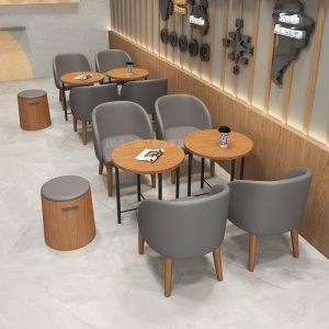 Bàn ghế Ghế quầy bar quán cà phê nhà hàng cửa hàng tiện lợi ghế đẩu cao quầy bar trong suốt đơn giản gỗ đặc quầy bar Bàn ghế - Hình 4