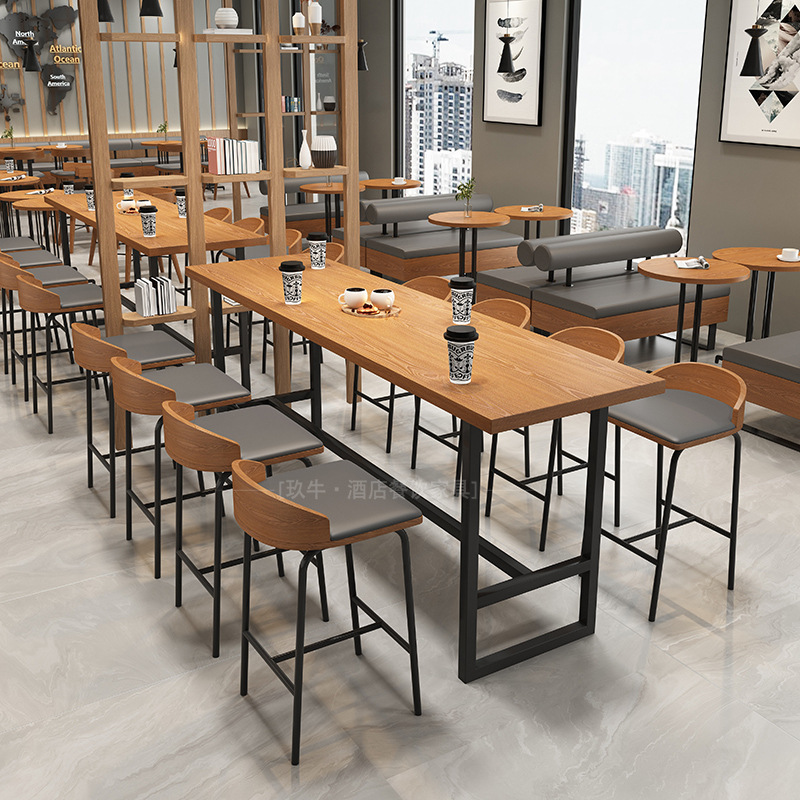 Bàn ghế Ghế quầy bar quán cà phê nhà hàng cửa hàng tiện lợi ghế đẩu cao quầy bar trong suốt đơn giản gỗ đặc quầy bar Bàn ghế Bàn ghế Ghế quầy bar quán cà phê nhà hàng cửa hàng tiện lợi ghế đẩu cao quầy bar trong suốt đơn giản gỗ đặc quầy bar Bàn ghế