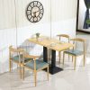 Bàn ghế Ghế sắt giả gỗ rắn chắc Bàn ghế ăn nhanh đơn vị Bàn ghế canteen tráng miệng trà sữa quán ăn nhẹ quán cafe