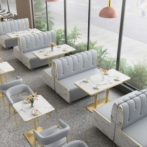 Bàn ghế ghế sofa nhà hàng Bàn ăn và bộ ghế khu vực giải trí dựa vào tường quán cà phê cửa hàng trà sữa Bàn phân thương mại sang trọng