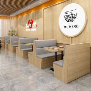 Bàn ghế Ghế sofa nhà hàng tựa vào tường thương mại nhà hàng mì hamburger tráng miệng khu vực nghỉ ngơi cà phê quán trà sữa Bàn ghế lưới đỏ - Hình 2