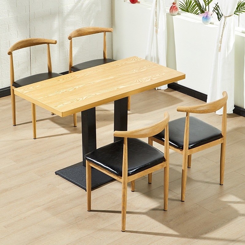 Bàn ghế Ghế sừng sắt rèn đơn giản hiện đại thương mại đồ ăn nhẹ quán trà sữa Bàn nhà hàng mì căn tin lẩu ăn nhanh Bàn ghế - Hình 3 Bàn ghế Ghế sừng sắt rèn đơn giản hiện đại thương mại đồ ăn nhẹ quán trà sữa Bàn nhà hàng mì căn tin lẩu ăn nhanh Bàn ghế - Hình 3