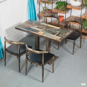 Bàn ghế Ghế Sừng Sắt Trà Sữa Món Tráng Miệng Snack Bar Hamburg Bữa Sáng Cửa Hàng Nhà Hàng Cay Nóng Ăn Nhanh Bàn Ghế