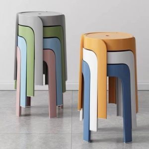 Bàn ghế gia đình Phân Nhựa Dày Bàn Ăn Ghế Tròn Phân Thời Trang Cao Phân Bắc Âu Plus Ngồi Ghế Lốc