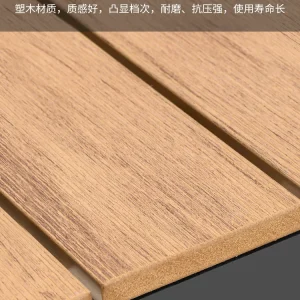 Bàn ghế giả gỗ ngoài trời - Ghế sân vườn, chống thấm nước và chống ẩm ngoài trời, sân thượng, sân biệt thự, bàn ghế gỗ nhựa - Hình 4